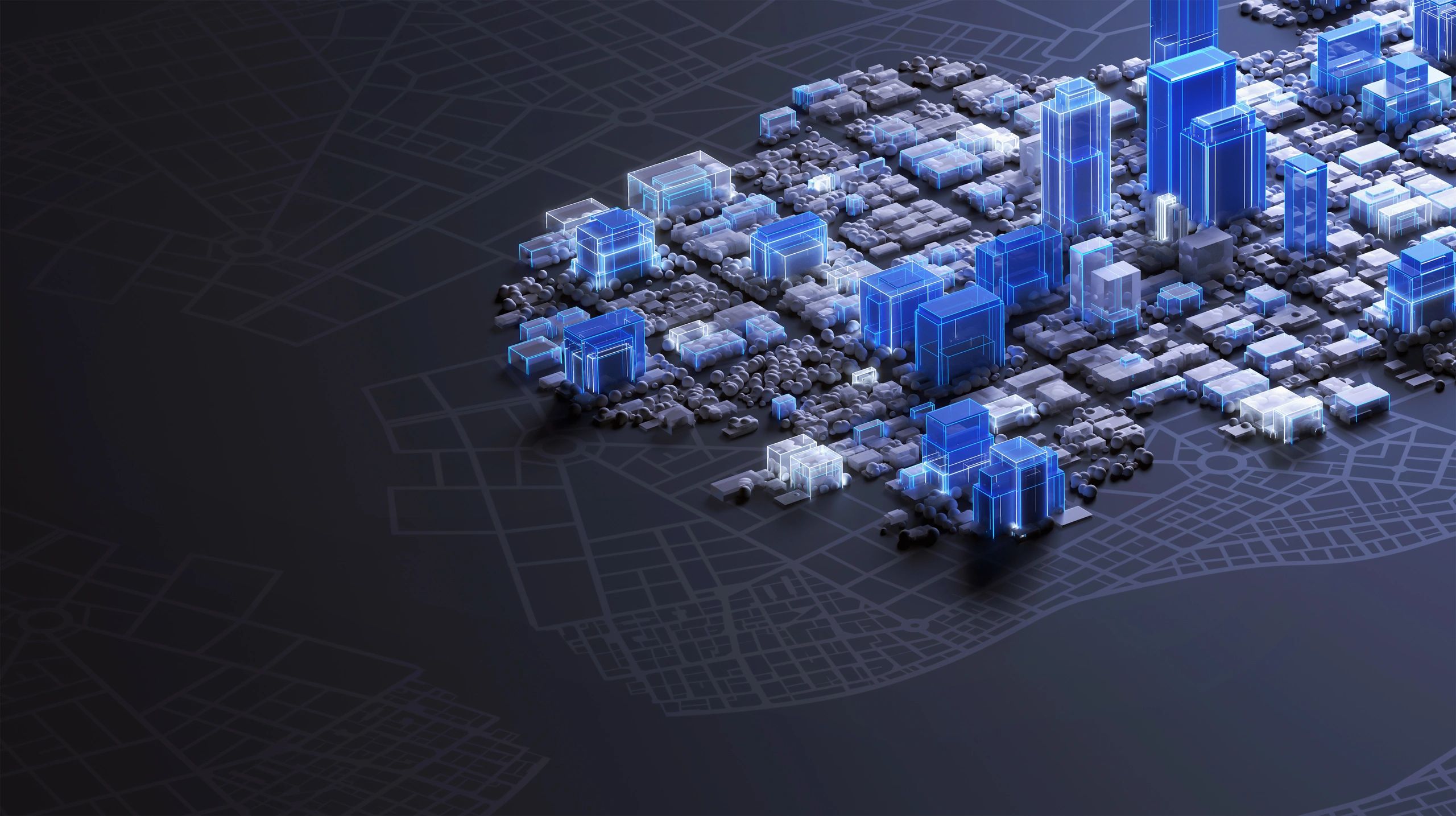 Futuristic smart city visualization representing enterprise-scale AI systems